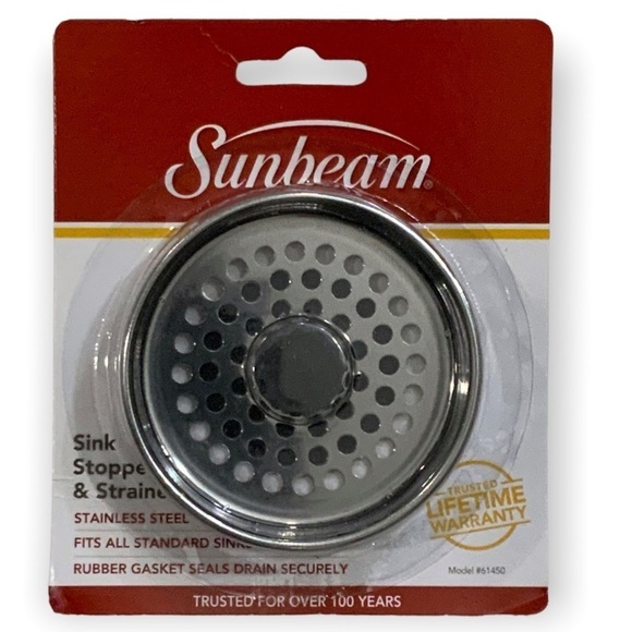 Sunbeam SINK STOPPER & STRAINER Premium Stainless Steel Rust Resistant - Picture 1 of 6